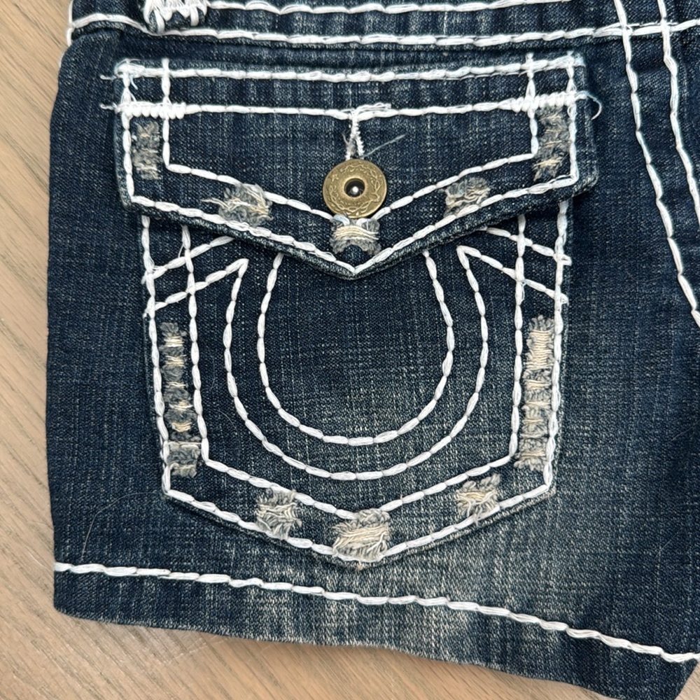 True Religion Blue Jean Shorts - Picture 4 of 8